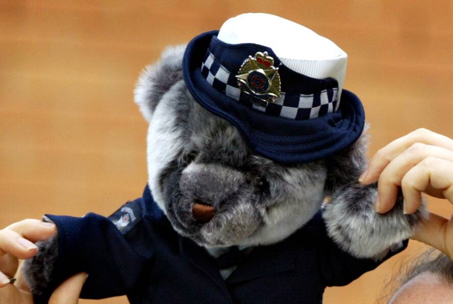 ATTACKED: A Constable T Bear. The bears are sold to raise funds for the Blue Ribbon Foundation. 