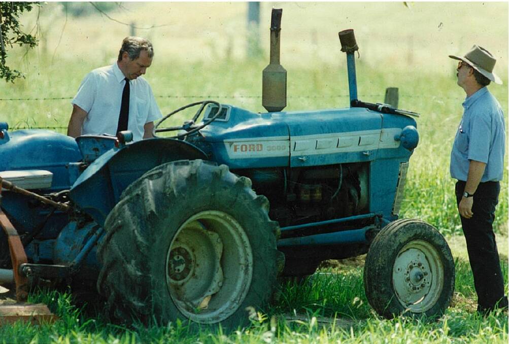 CRIME SCENE: Mr Beer was using a tractor to slash grass when he was shot. 