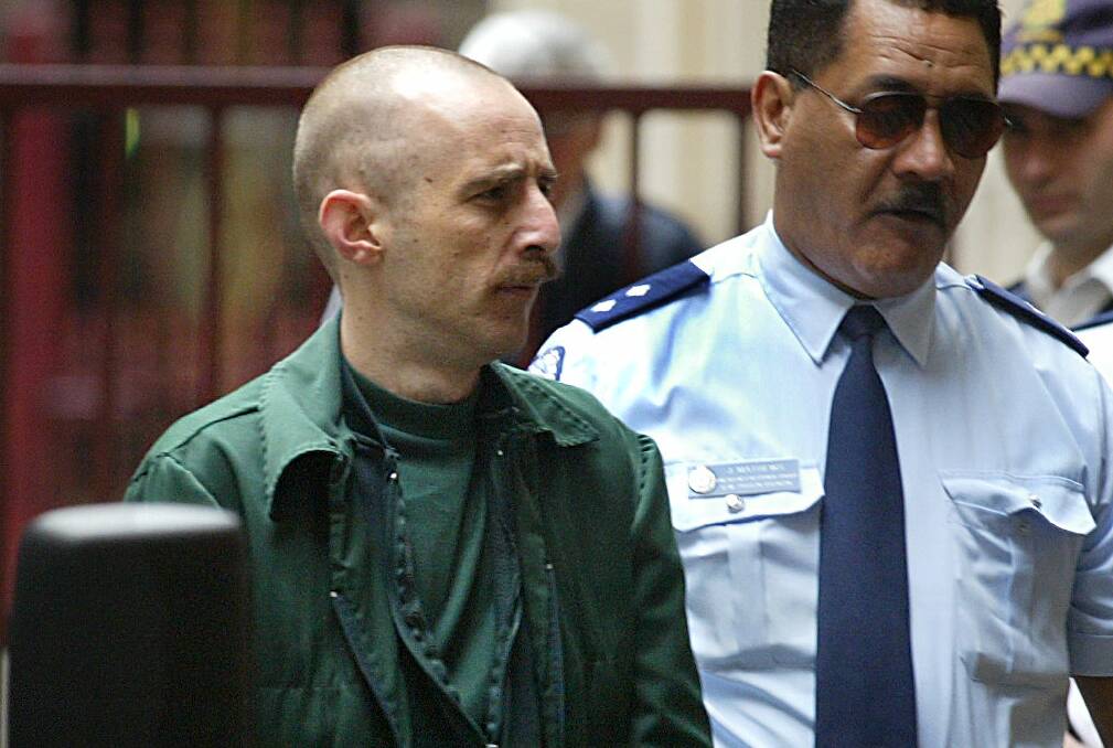 MASS MURDERER: Julian Knight, pictured outside court in 2004, is seeking victims of crime compensation for a sexual assault he says occurred in Wodonga in 1981. 