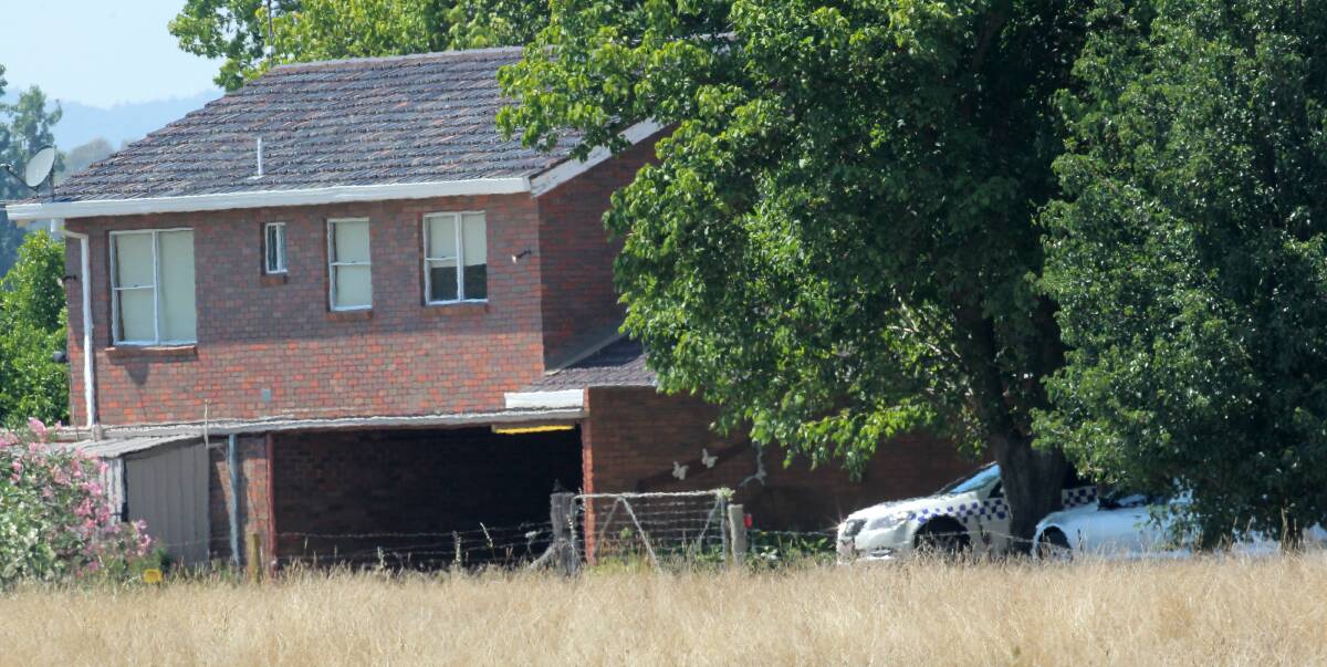 INVESTIGATION: Police vehicles at Ms Chetcuti's home on Friday. Picture: BLAIR THOMSON