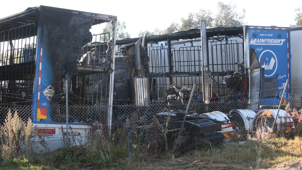 The scene of Thursday morning's fire. Picture by Blair Thomson