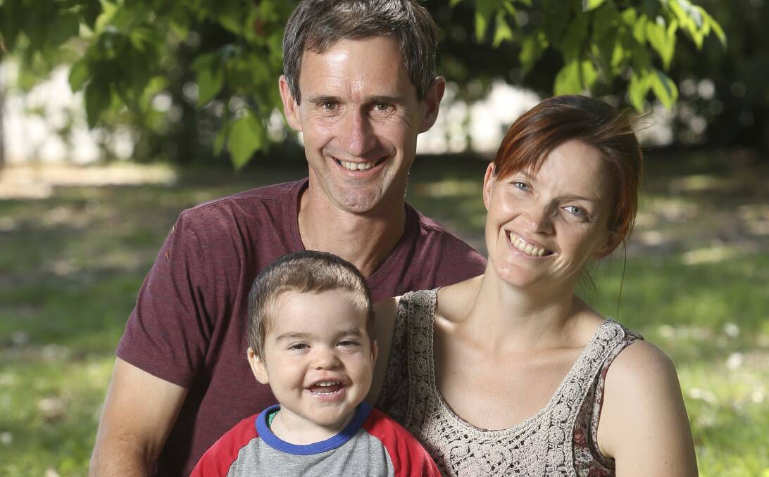 STAYING POSITIVE: Tony and Merryn Ciavarella, with their son Charlie, will soon welcome a new baby into the world. Pictures: ELENOR TEDENBORG