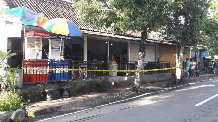 The street in Ubud, Bali,in which the suspicious backpack was found. Photo: Supplied