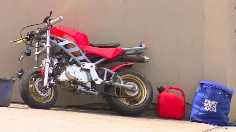 The bike the two boys were riding at the time of the crash. Photo: TNV