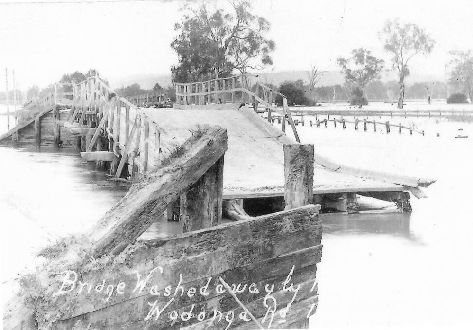 STORIES: A bridge washed away in Wodonga. The Wodonga Historical Society collects and preserves history for all residents to share.