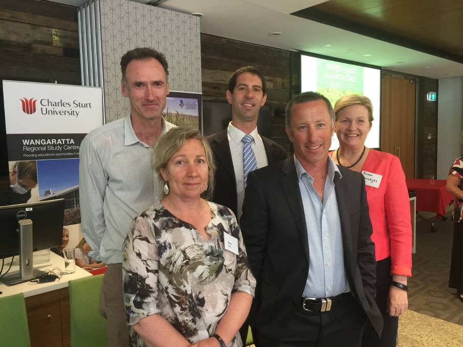 INSIGHT: Guest speakers Julian Carroll, Fiona Wiggs, Peter Anderson, Stuart Crosthwaite and Susan Benedyka discussed challenges and opportunities for the agriculture sector in North East Victoria.