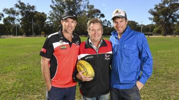David Schilg, centre, with sons Luke and Jordan ahead of the Brock-Burrum Big Freeze on June 1. Picture by Mark Jesser