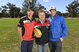 David Schilg, centre, with sons Luke and Jordan ahead of the Brock-Burrum Big Freeze on June 1. Picture by Mark Jesser
