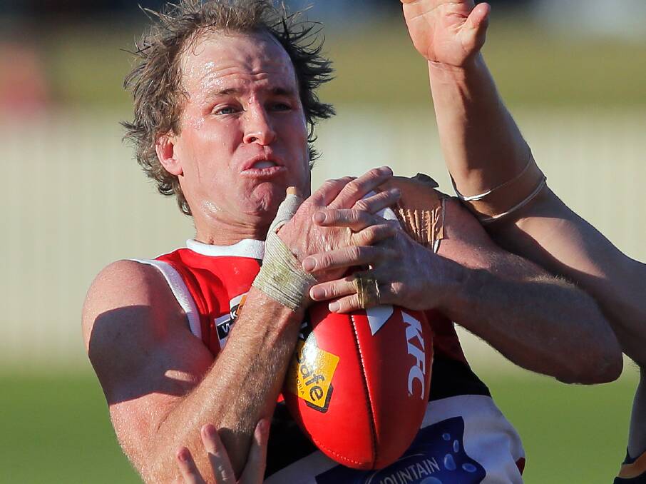 Co-coach Brad Murray turned in another best-on-ground performance for Myrtleford but the Saints just fell short against Yarrawonga on Saturday.