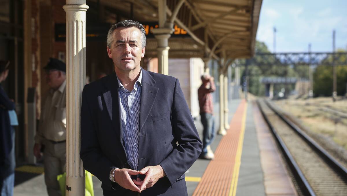 ON TRACK: Federal Transport and Infrastructure Minister Darren Chester, who visited the region in April, has welcomed extra funding for the North East rail line.