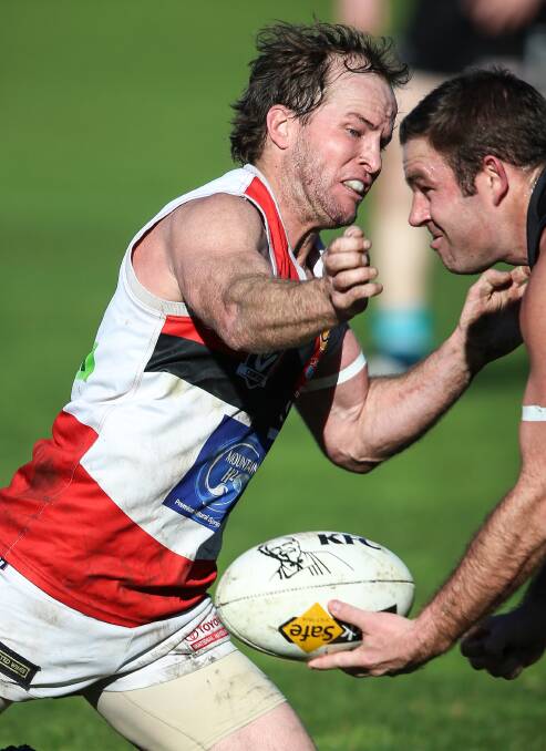 Brad Murray racked up more than 40 touches against Lavington on Saturday. Picture: JAMES WILTSHIRE