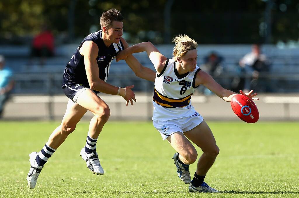 Charlie Spargo, pictured in action for the Murray Bushrangers, has been named in the AFL Academy squad.