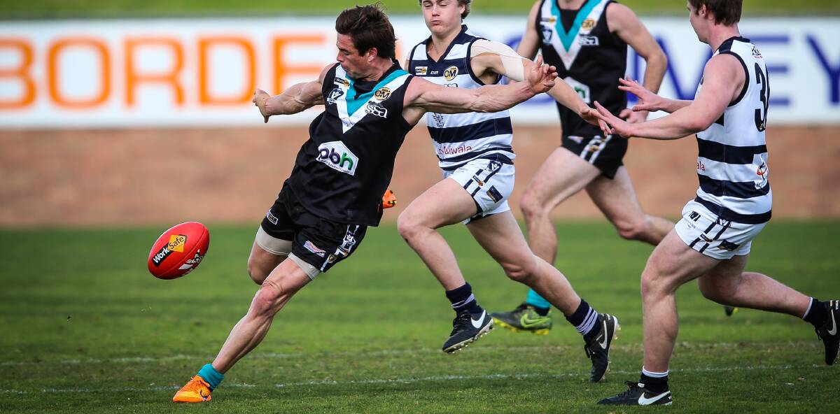 TRU TO FORM: Truman Carroll has played his role since breaking into Lavington's senior team against Yarrawonga in round 17. Picture: JAMES WILTSHIRE