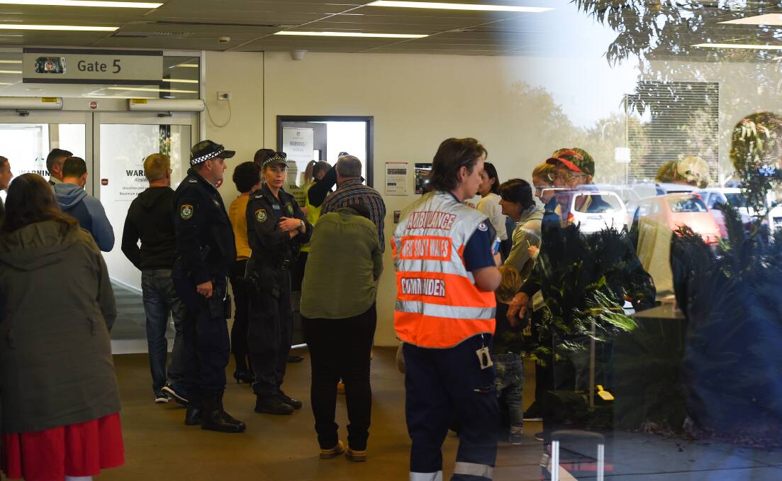 Inside the terminal at Albury airport. Picture: MARK JESSER