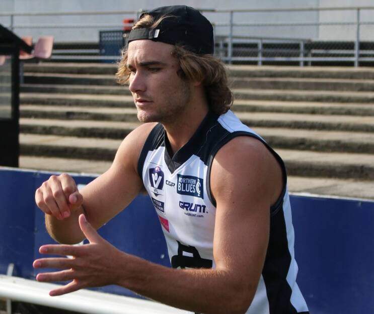 HANDY CAM: Northern Blue Cameron Barrett will play for Wodonga Raiders when free of VFL commitments.