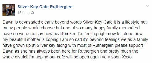 A post on the Silver Key Café Facebook page