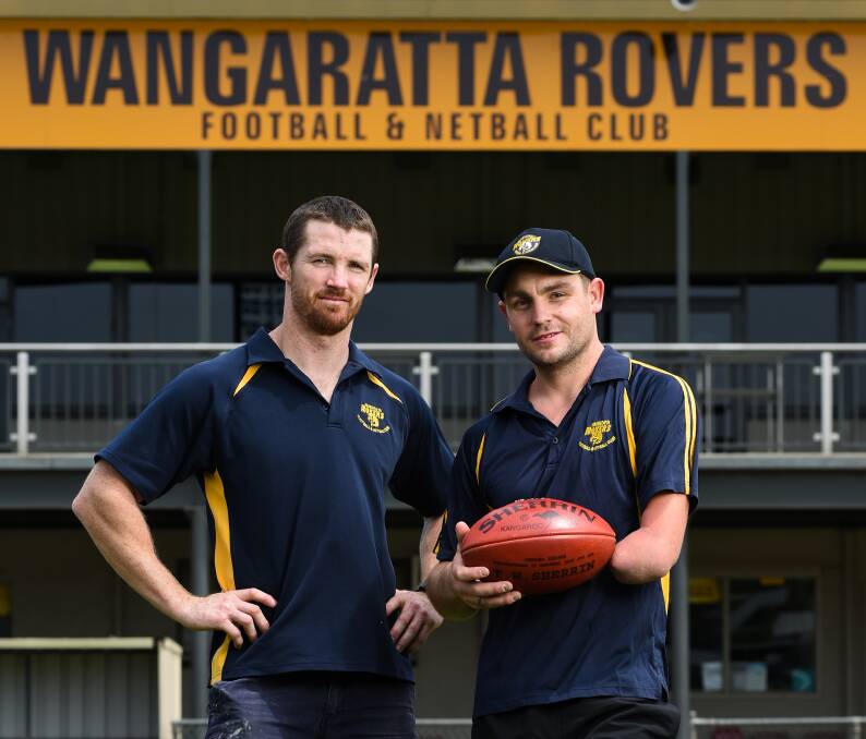 Wangaratta Rovers co-coaches Andy Hill and Sam Carpenter.