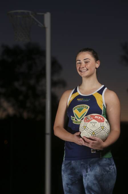 JOLLY GOOD, MOLLY: North Albury defender Molly Goldsworthy is the fourth nominee for the Ovens and Murray netball rising star award. Picture: ELENOR TEDENBORG