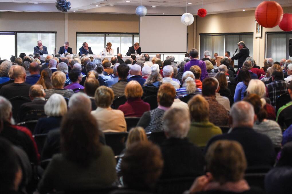 NO PONG FOR HOWLONG: Residents of Howlong packed into the town's golf club earlier this year to voice their opposition to a proposed compost plant.