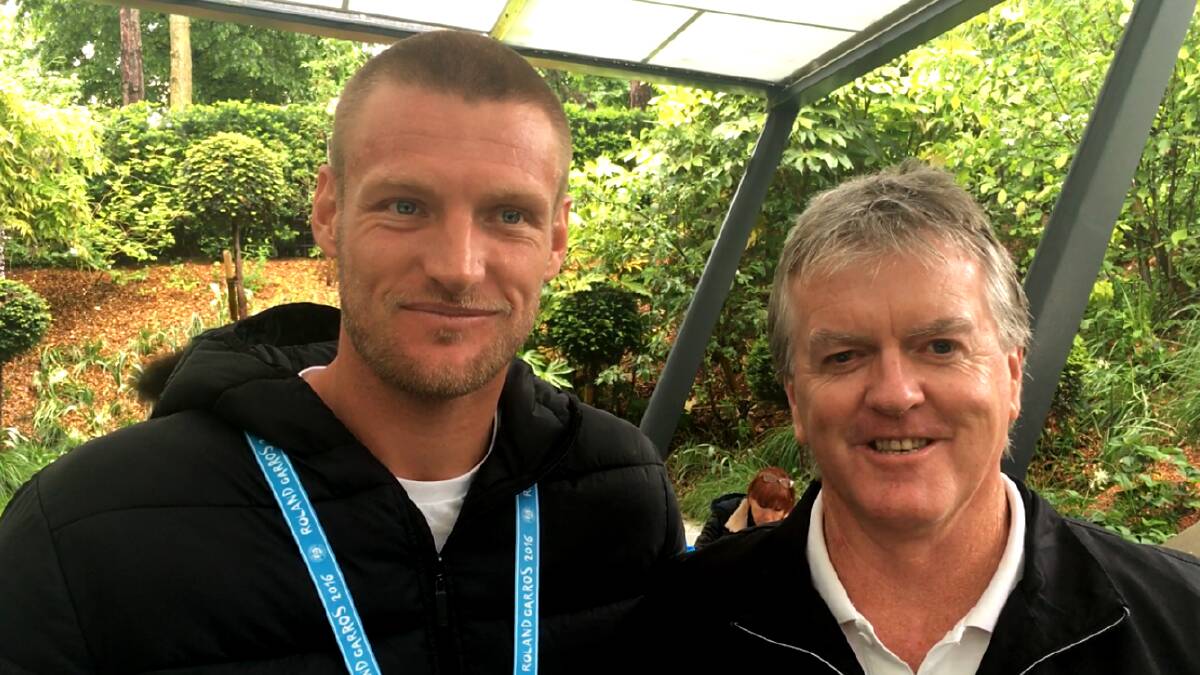 Sam Groth and Phil Shanahan at the French Open earlier this year.