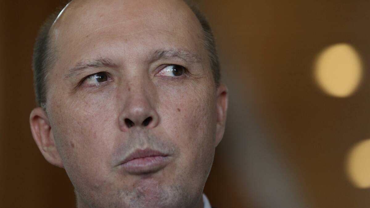 Wrong: A reader says Immigration Minister Peter Dutton is hypocritical when it comes to the issue of free speech.