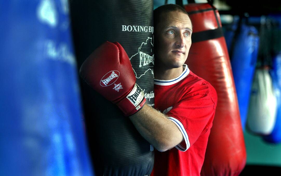 PASSION FOR LIFE: Guy Moon, shown here back in early 2004, says he will always love boxing and training others in what he sees as his craft. Picture: ALEX MASSEY