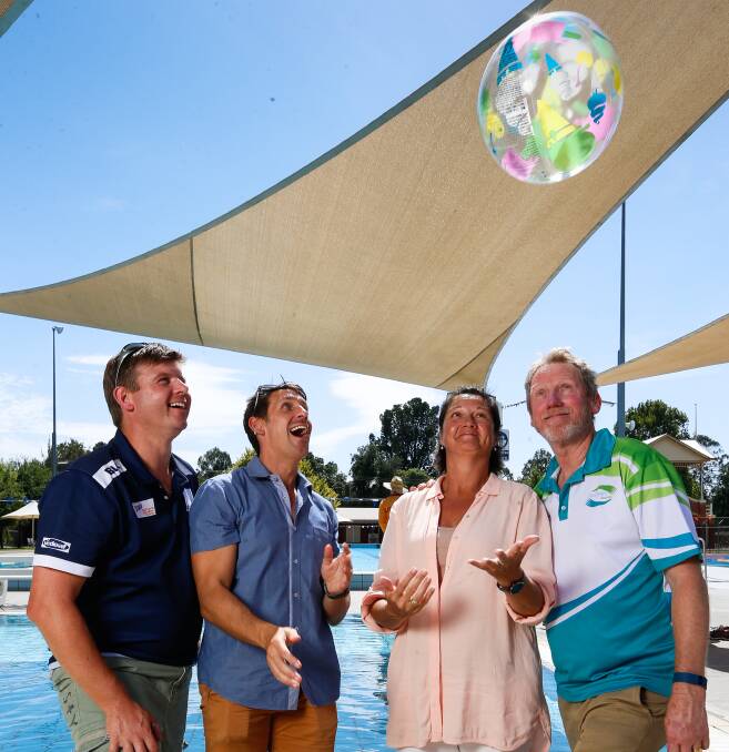 SHARED FOCUS: State and national deaf sporting association representatives James Hale, Alex Jones, Cindy-Lu Bailey and Phil Harper have their eyes on the ball during a visit last year to inspect Albury-Wodonga venues.