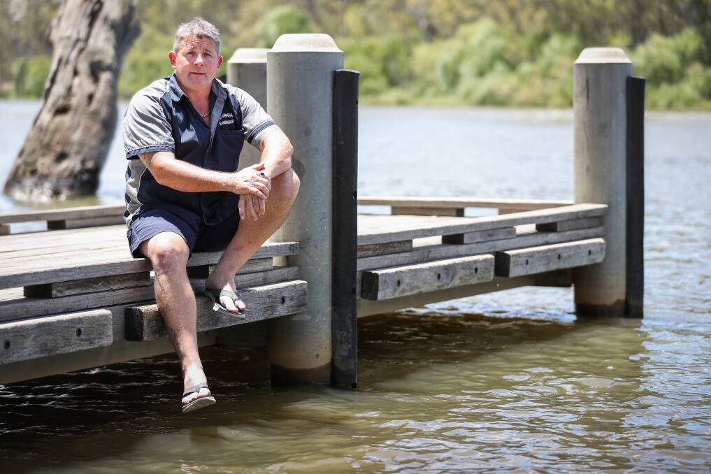 FEELING HOPEFUL: Bundalong's Brett Butler, of Save Boating on the Murray River, says a proposed protest march against the wake boat ban is less likely now given authorities' positive response to their concerns. Picture: MARK JESSER 
