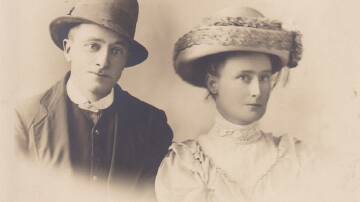 Louis and Ilma Haeusler pictured on their wedding day, February 19, 1919. There had been family resistance to their union, owing to the 23-year age gap between Louis and his young bride. Picture supplied