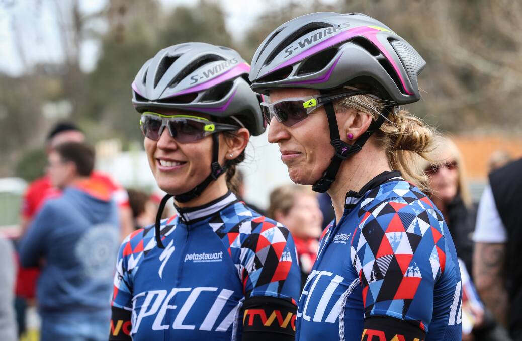 GOOD RESULT: Specialized team riders Maddy Wright (second) and Taryn Heather (first) led the classic's female contingent. Heather also won the women's sprint.
