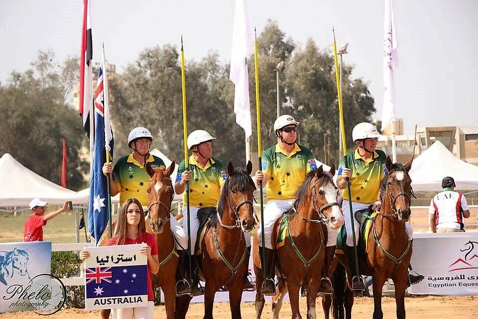 The Australian team proves up to the challenge at the World Cup Tent Pegging Championship in Egypt