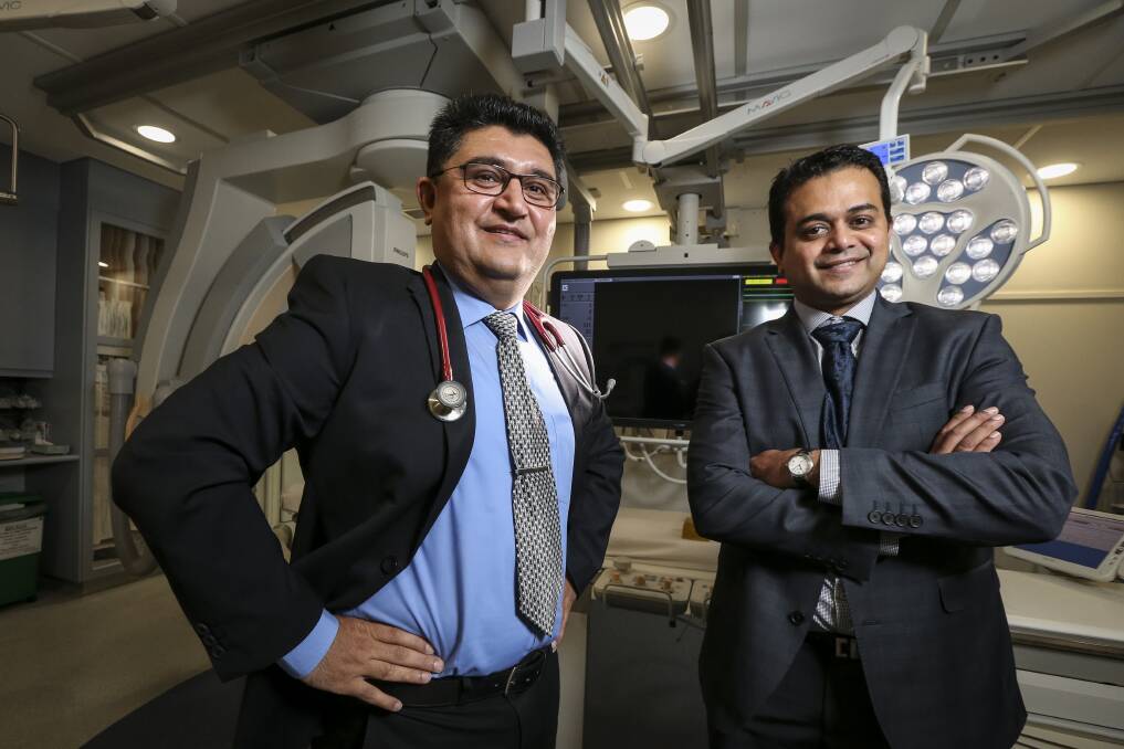 TEAM APPROACH: Interventional cardiologists Dr Ahmed Rehmani and Dr Prathap Hegde have joined Albury Wodonga Private Hospital and look forward to assisting a growing number of heart patients. Picture: JAMES WILTSHIRE