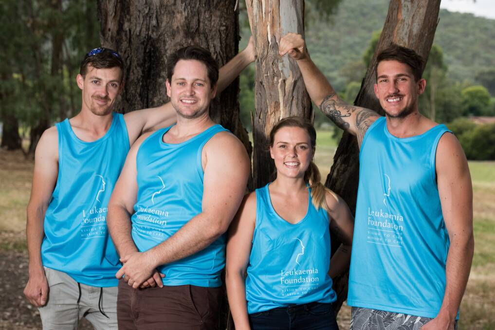 GROUP EFFORT: Albury's Dale Pattison, Liam Dalby, Ainslie Pattison and Kane Zidan are four of six people who will climb Mount Kilimanjaro in May in memory of Border doctor Brendan Pattison. Picture: SIMON BAYLISS
 