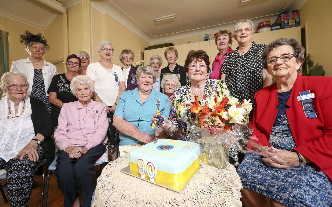 CELEBRATION: Albury CWA members mark their branch's 90th anniversary with an afternoon tea at their Kiewa Street hall. Picture: JAMES WILTSHIRE