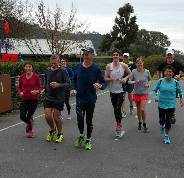 TRIAL RUN: Members of Wodonga Athletic Club test out the new course for Sunday's Wodonga Classic, which starts and ends at Bandiana Primary School. Increased development around the former route led to the alteration.