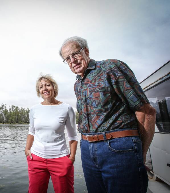 ONGOING ISSUE: Bundalong residents Jeanette Bennett and Peter White last month expressed their concerns about wake boats on this section of the Murray River.