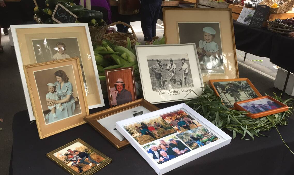 A VARIED LIFE: Saturday's stall included a display of family photographs, both recent and older.
