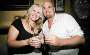 Vesna and Brendan Black of Wodonga decided to bring in the New Year with a few celebratory drinks at the New Albury Hotel.