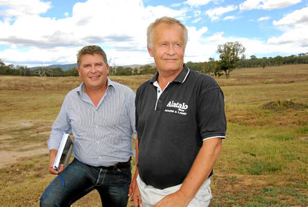 l Eric Pietila and John Alatalo inspect their companies’ $8 million purchase. Picture: RAY HUNT