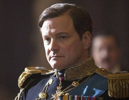 Colin Firth as King George VI in  The King's Speech .