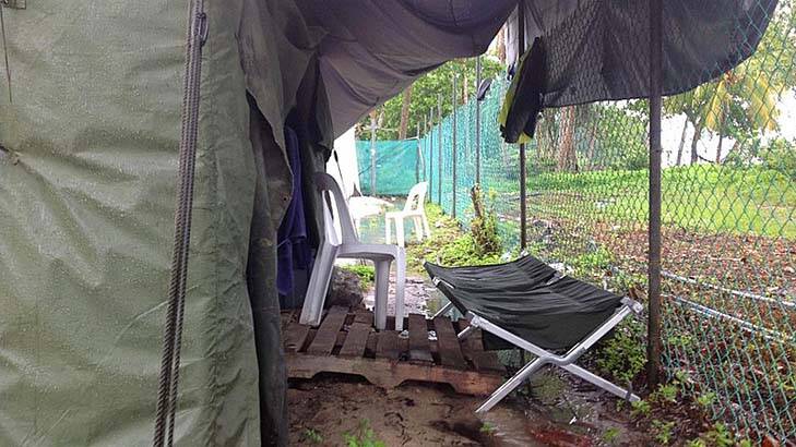 Photos smuggled out of the Manus Island show the conditions at the island's processing camp.