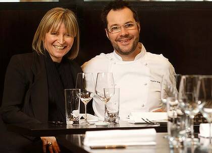 Chef and owners Martin Benn and Vicki Wild, in the Sepia dining room.