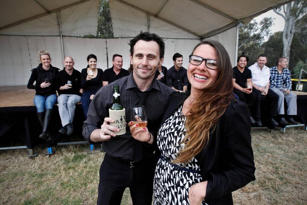 Robert Curcio and Jenny Bevis toast the success of Ales on the Ovens. Picture: BEN EYLES