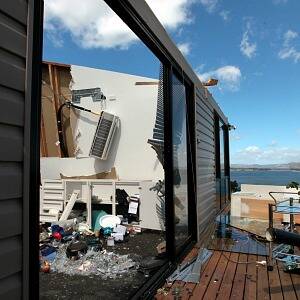 23 Allan Crescent, Bellbridge, torn apart by yesterday's tornado. PICTURE: Kylie Goldsmith.
