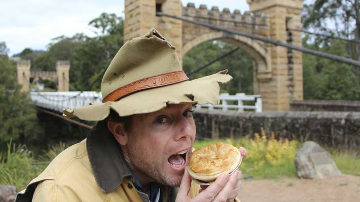 Enjoying the sights of Kangaroo Valley, pie in hand. Photo: Dave Moore