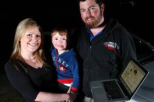 The Craik family of Laura, Timmy, 2, and Nathan, of Wodonga, are keen online shoppers, and even bought their car, a Toyota Chaser, over the internet and had it shipped from Japan.