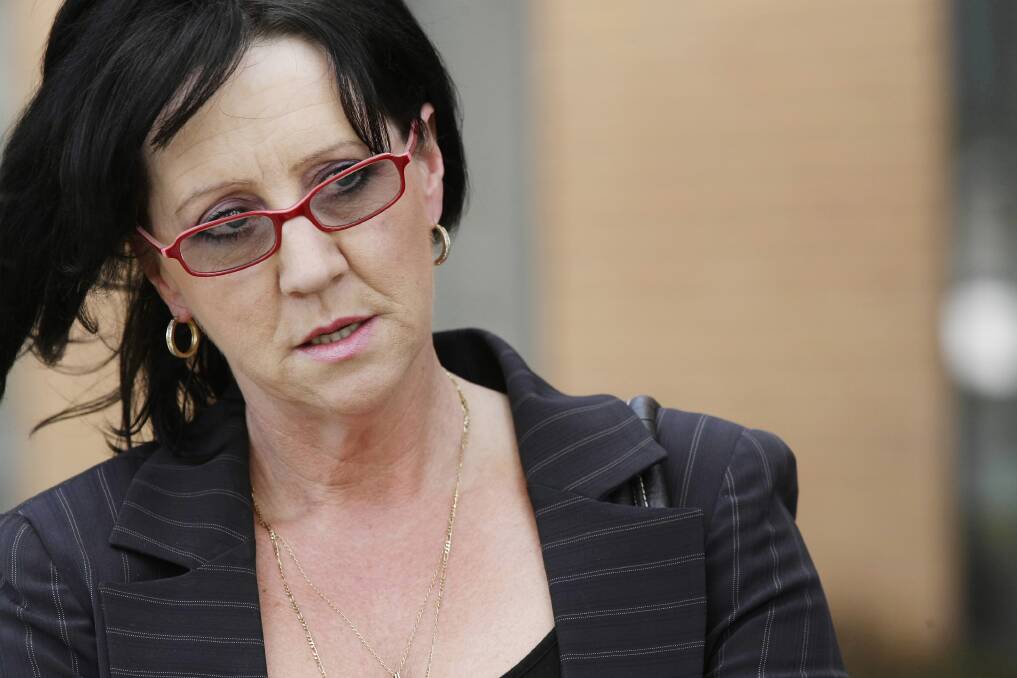 Kim Winter outside Wodonga Court in 2009. INSET: Ronald Dale Croxford and Ricky Doubleday.