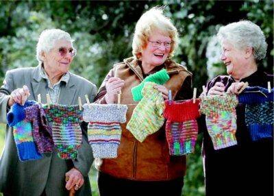 Baranduda’s Joan Chapple, Ruth McQuienn and Barbara Pitman with some of their donations. Picture: KYLIE GOLDSMITH