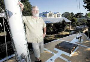 Graeme O&rsquo;Shannessy on the yacht he wishes to convert to a bed and breakfast but is meeting opposition from the council. Picture: KYLIE GOLDSMITH