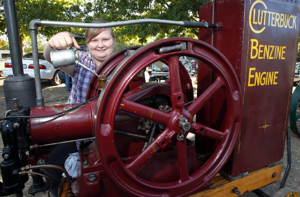  Jasmine Fulford with her 1925 Clutterbuck at the Tallangatta Show. Pictures: KYLIE ESLER